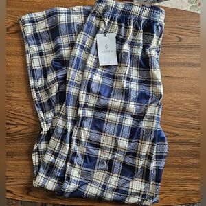 Aspen Men's Blue & Cream Plaid Jogger Pants